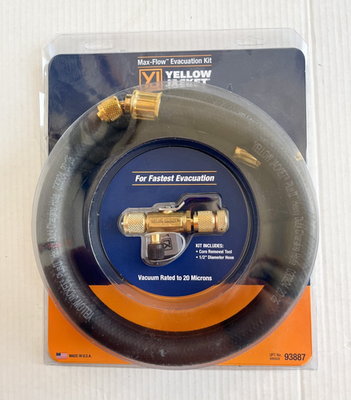 #ad #ad Yellow Jacket 93887 MaxFlow Evacuation Hose Kit W Core Removal Tool and 60quot; Hose $125.00