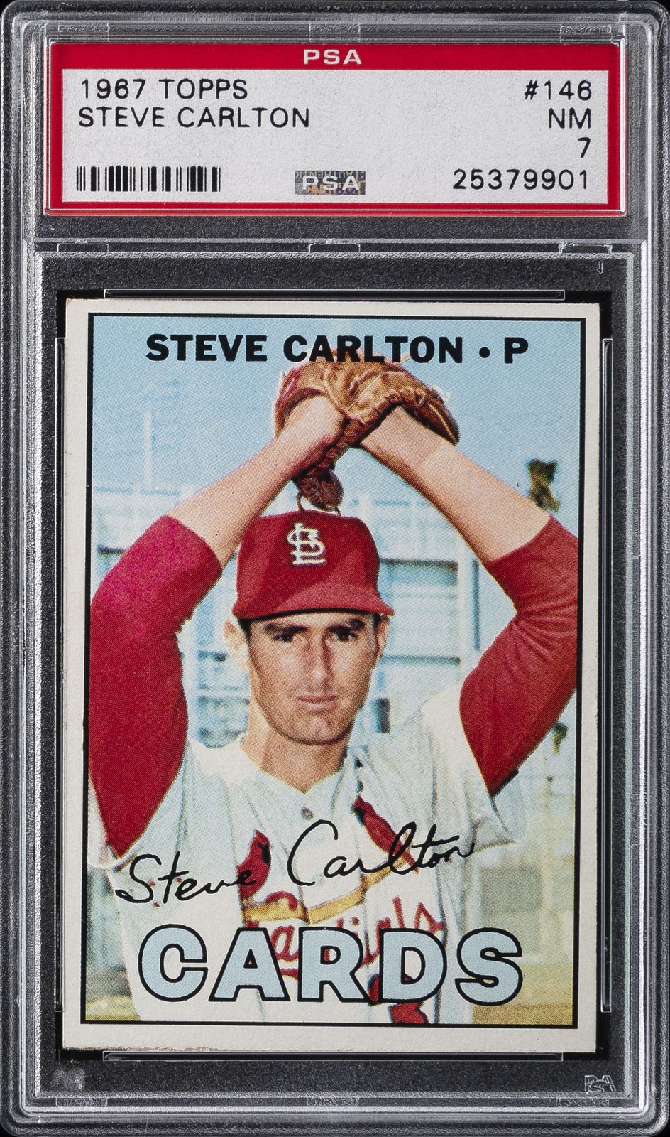 1967 TOPPS #146 STEVE CARLTON PSA 7