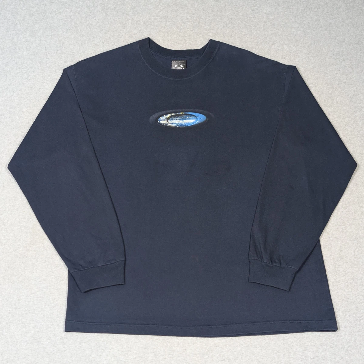希少 90s vintage OAKLEY long sleeve polo Vintage 90s Oakley Center Logo White Polos T-shirt | eBay