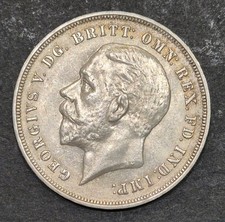 1935 Crown George V Silver Five Shilling Coin