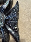 Vintage MCM “Crystal Craft” Lucite Abalone SEAHORSE Wall Plaque, Australia 4.5” — photo 3