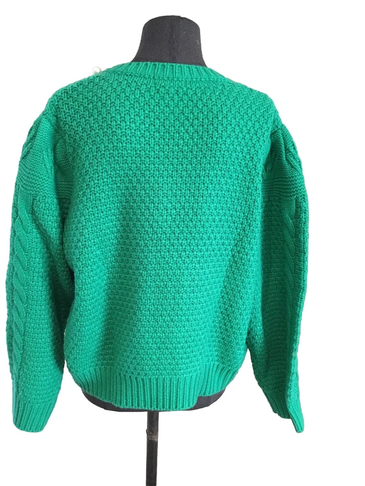 Superbe Gilet Vert Perles Jovonna London L Jamais Porté - Photo 4/4