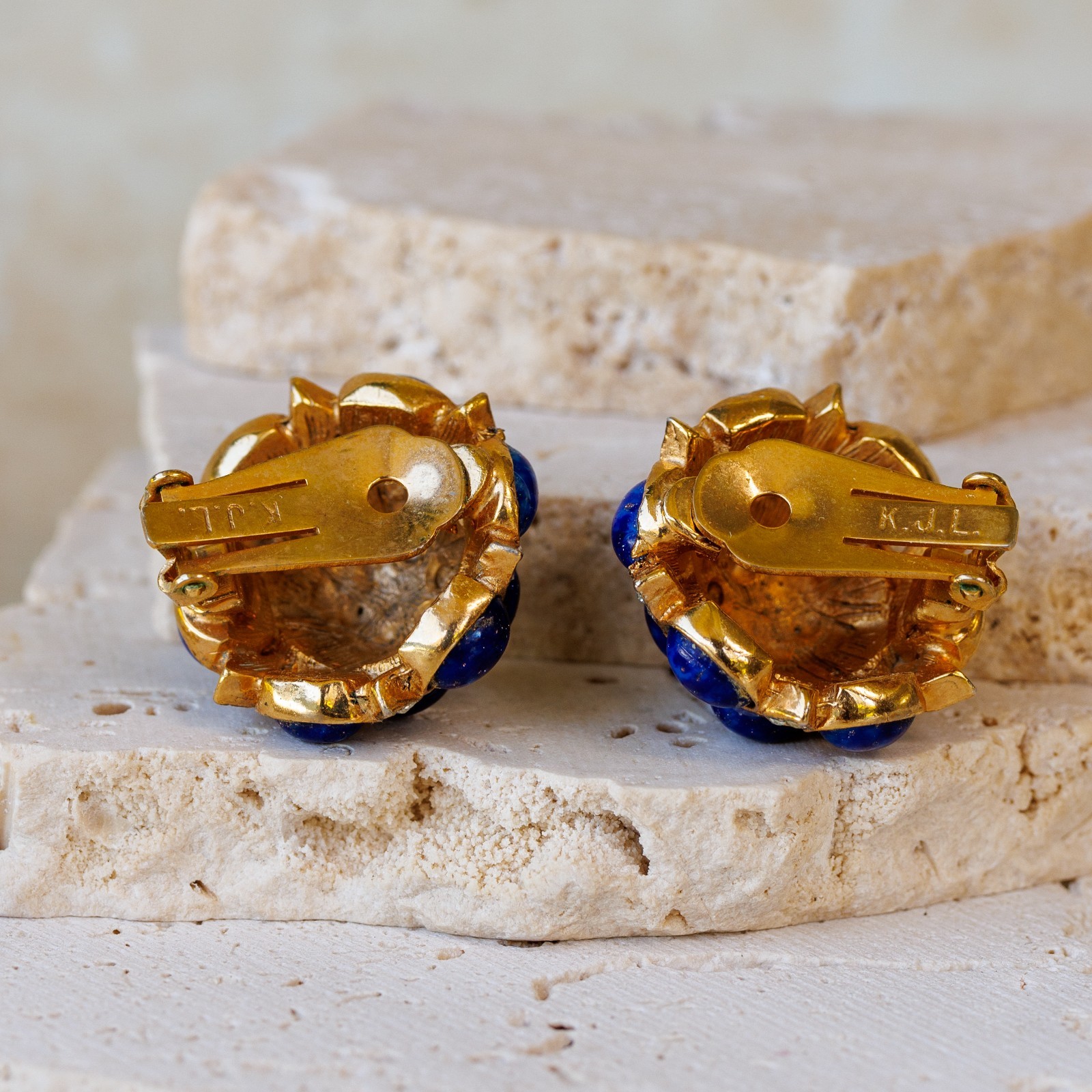 K.J.L. KENNETH J. LANE 1960s Lapis Lazuli Diamant… - image 2