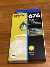 New Genuine Epson T676XL Yellow High Yield Ink Cartridge New Sealed