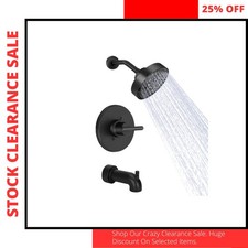 Delta 14 Series Shower Trim Kit Matte Black Single Handle Tub Faucet Set