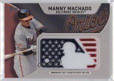 2017 Topps MLB Independence Day Silhouetted Batter Logo Manny Machado Patch p8v