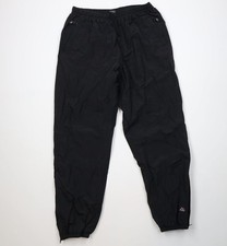Vintage 90s Streetwear Mens Large Blank Lined Windbreaker Joggers Pants Black