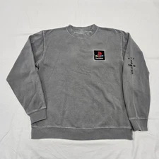 Size MEDIUM Men's Travis Scott Playstation Cactus Jack Crewneck Sweatshirt Grey