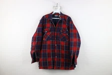 Vtg 90s Streetwear Mens Medium Thrashed Flannel Button Shirt Jacket Jac Shirt