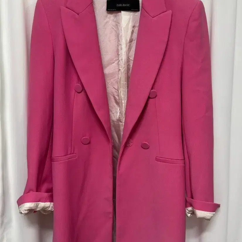 Zara Basic Double Button Pink Jacket Women - image 1