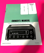 McIntosh MR80 Owner's Manual - ORIGINAL - 16.00
