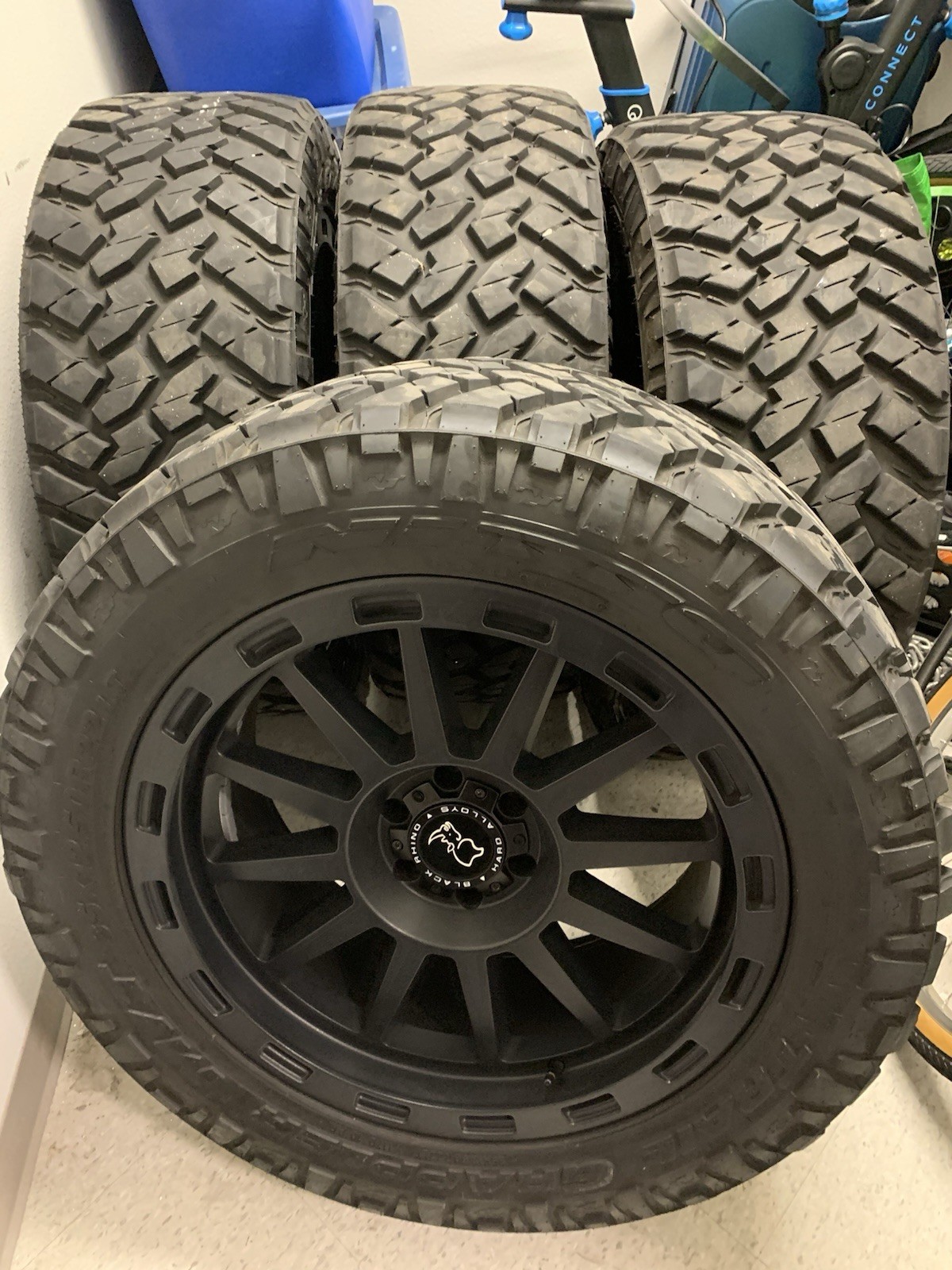 Black Rhino 22 Inch Satin Black Rims 35/12 Rt 22 Nitto Grabbler Mint ...