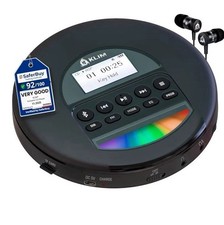 Image of KLIM Nomad-Portable CD Player with Long-Lasting Battery-with Headphones-Radio/BT