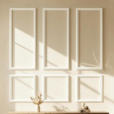  Pre-Cut Wall Molding Kit, Set of 6 | 3D Ready-to-Assemble Wainscoting Panels 