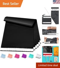 19x24 Black Poly Mailers - 100 Pack for Secure Shipping - Self-Seal & Waterproof