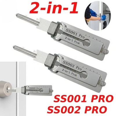 2-in-1 Stainless Steel Key Decoder SS001 PRO SS002 PRO Lock Decoder Repair Tools