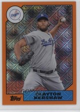 2017 Topps Silver Pack 1987 Design Chrome Orange 23/75 Clayton Kershaw 04lq