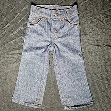 Vintage Levis Orange Tab Jeans Toddler Boy Girl 2T Slim Dark Wash Blue 1980s