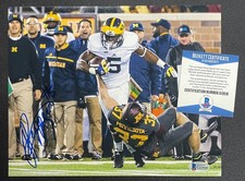 JABRILL PEPPERS SIGNED 8x10 PHOTO MICHIGAN WOLVERINES BAS BECKETT COA 