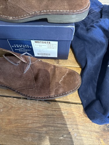 Charles Tyrwhitt Brown Suede Desert Chukka Boots UK 8 Casual Shoes - Picture 2 of 7