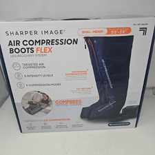 Sharper Image Air Compression Boots Flex Leg Recovery System Small- Medium
