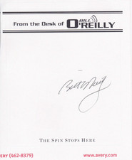 Bill O'Reilly Authentic Hand-Signed Bookplate