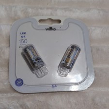 Wilko 150 Lumen LED G4 Bulbs 2.5w Two Pack (2 Bulb's in Total)