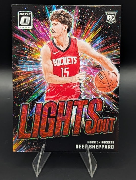 2024-25 Optic REED SHEPPARD Rookie RC Lights Out International Red Scope Prizm