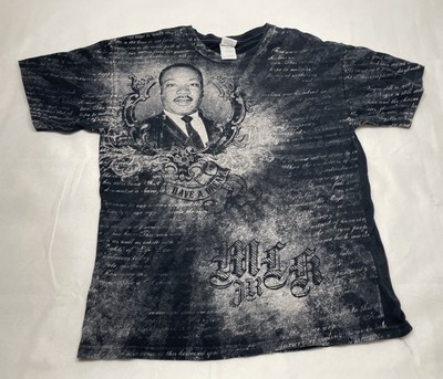 Dr Martin Luther King Shirt MLK I Have a Dream Retro Black Graphic Tee Size L