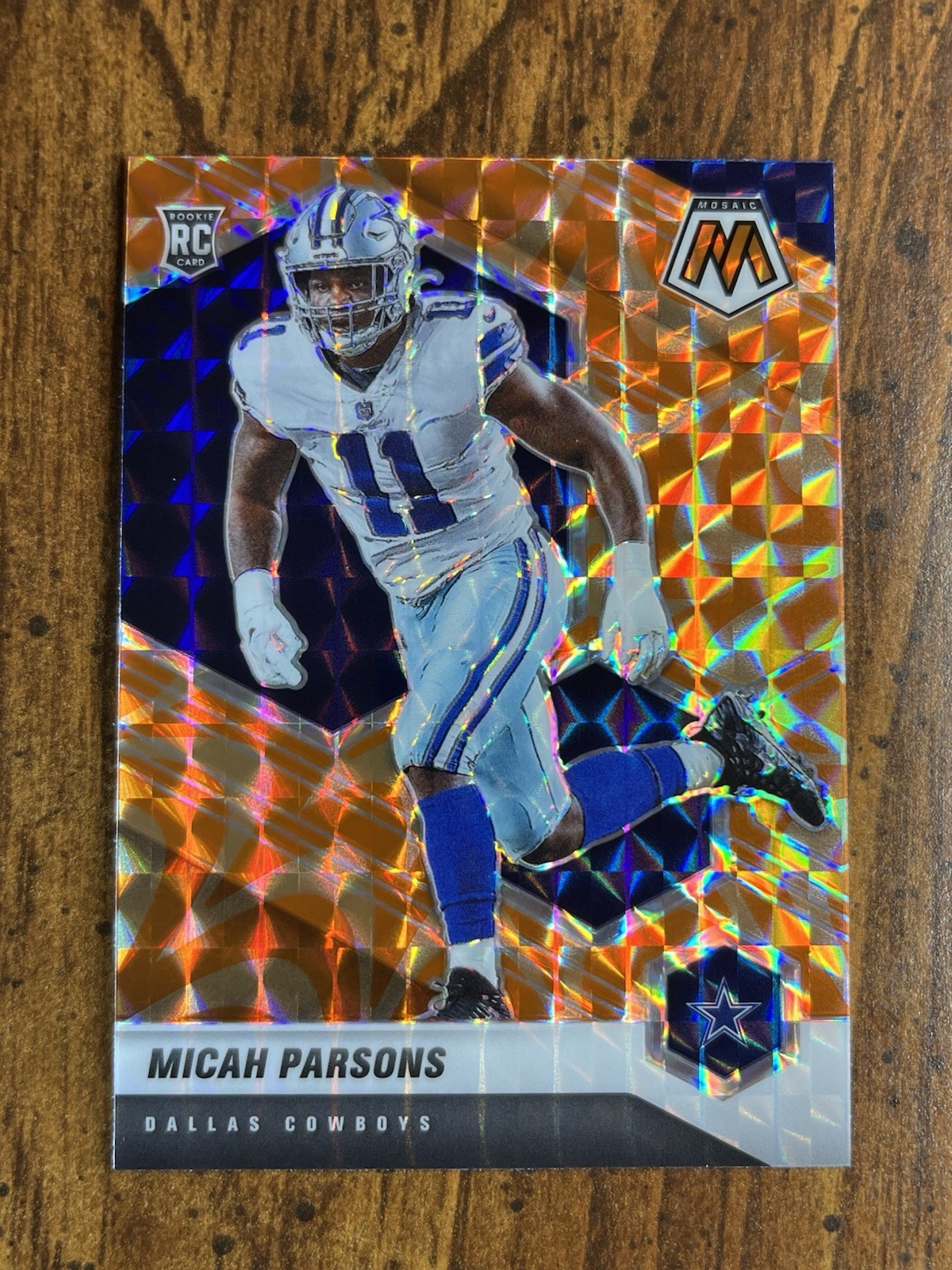 Micah Parsons • 2021 Mosaic Reactive Orange Prizm #362 • Rookie RC Packers 🧀🏈