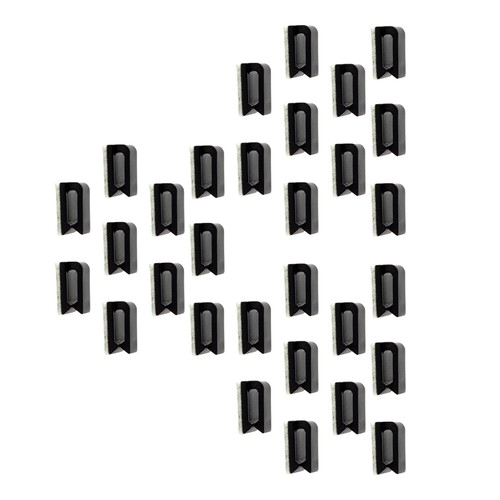 30Pcs Wire Clip Black Car Tie Rectangle Cable Holder Mount Clamp Self Adhesive C - Afbeelding 2 van 13
