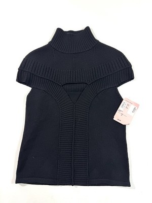 New Plein Sud Jeans Wool Cutout Sweater Black Size 42