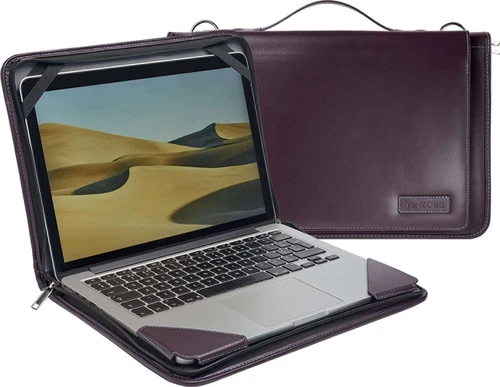Broonel Purple Leather Laptop Case For Huawei MateBook E Laptop
