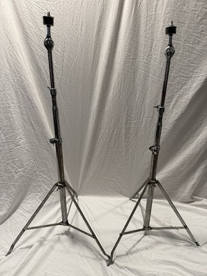 2 Vintage Ludwig 1402 Atlas Cymbal Stands 1971 2nd Generation! Good Deal!