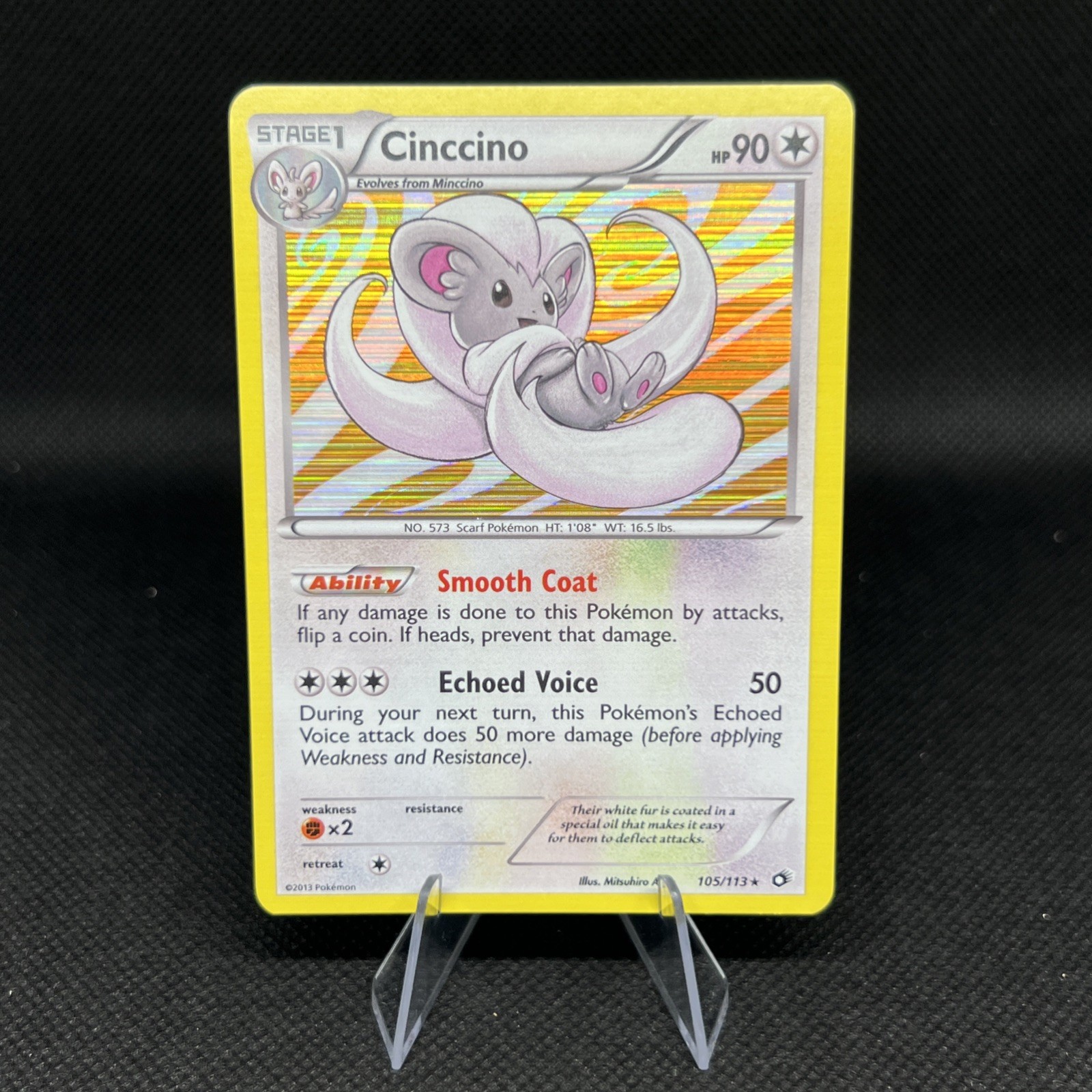 Cinccino 105/113 Legendary Treasures Holo Rare Pokemon TCG LP
