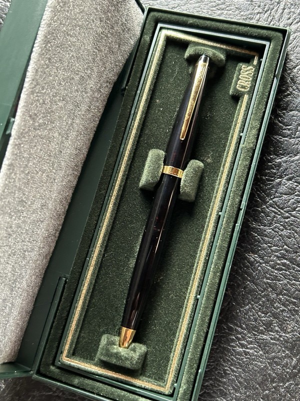 Cross  Radiance Rollerball Pen    Black & Gold Light Use 805 Made In Japan