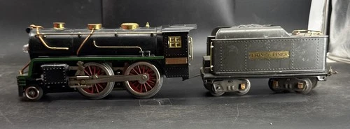 Lionel Original Prewar #384E Steam Loco and Tender Replaced Wheels No Whistle