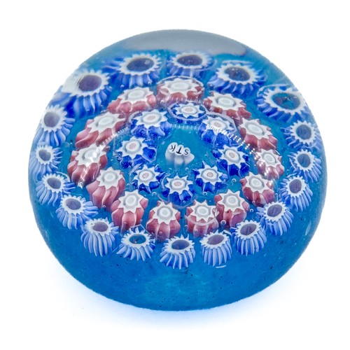 Fermacarte vintage John Deacons piccolo millefiori Scozia STK rosso bianco blu decorazione - Foto 7 di 15