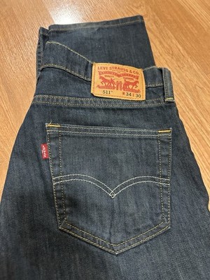 Levis 511 Men's 34x30 Slim Fit  Jeans  Rinsed Playa Color , Excellent Condition
