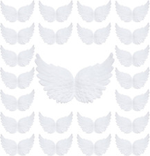 24 Pieces Plastic Angel Wings for Crafts Mini 3D Angel Wings Christmas Tree Orna