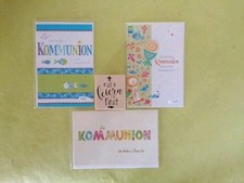 Holzstempel Kommunion + 3 Briefkarten