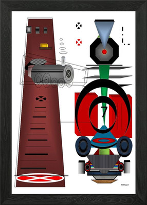 Der Zug 2 gerahmtes Wandbild Poster Leinwanddruck Bild