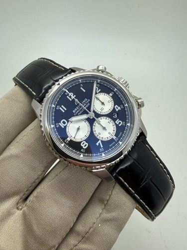 2018 Breitling Navitimer 8 Black Dial Steel Auto 43 Chronograph Watch AB0117 B+P