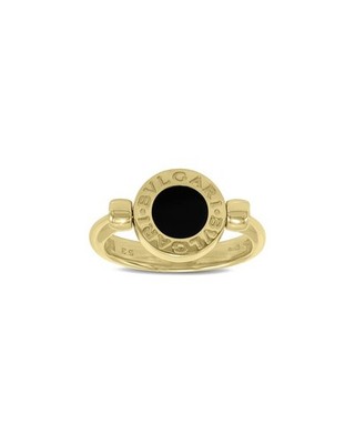 Bulgari 18K Onyx Ring Women's  53