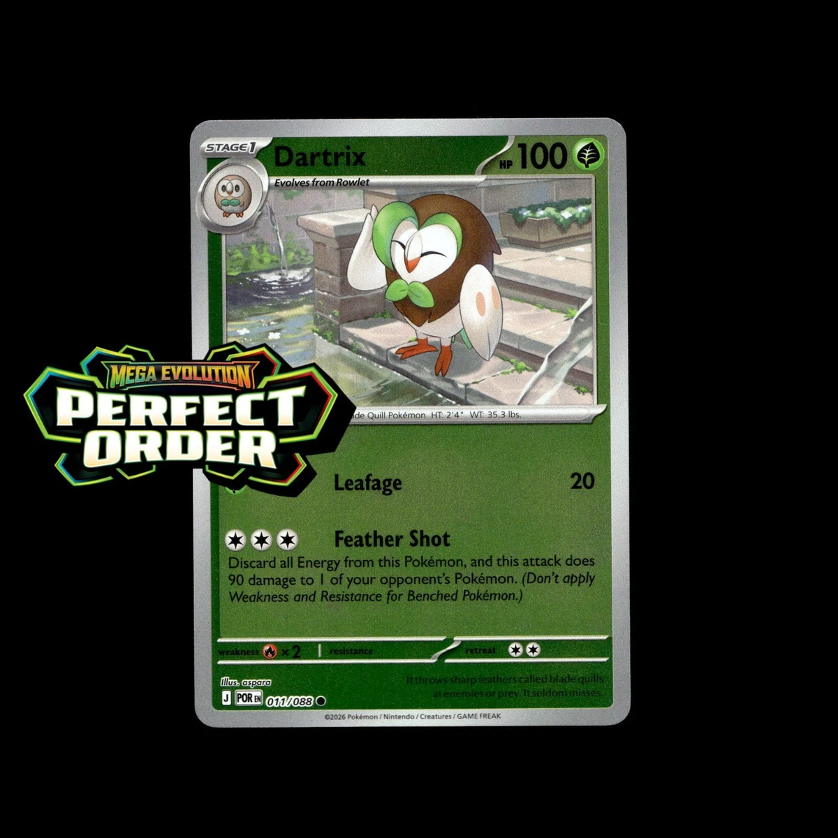 dartrix pokemon card value 012/189 Colorless Razor Wing (60) Weakness Fire 2 Resistance None None Retreat Cost Dartrix #10 Prices | Pokemon
