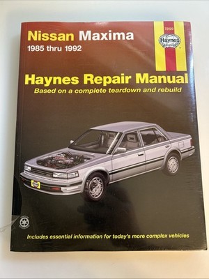 NISSAN MAXIMA 1985-1992 HAYNES Repair Service Shop Manual 72020 ab5