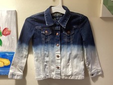 Peek Dunagrees Ombre Blue Jean Jacket Kids Size 10/13