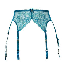 Dita Von Teese Fiamma Lace Suspender Garter Belt, Corsaire Blue