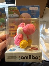 BNIB Nintendo Yoshi Yarn Amiibo - Pink