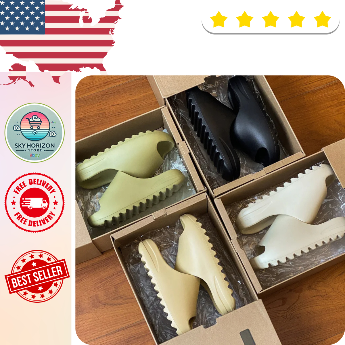 2025 Summer Men's YZY Slides Men Women Slippers Slides Women Beach